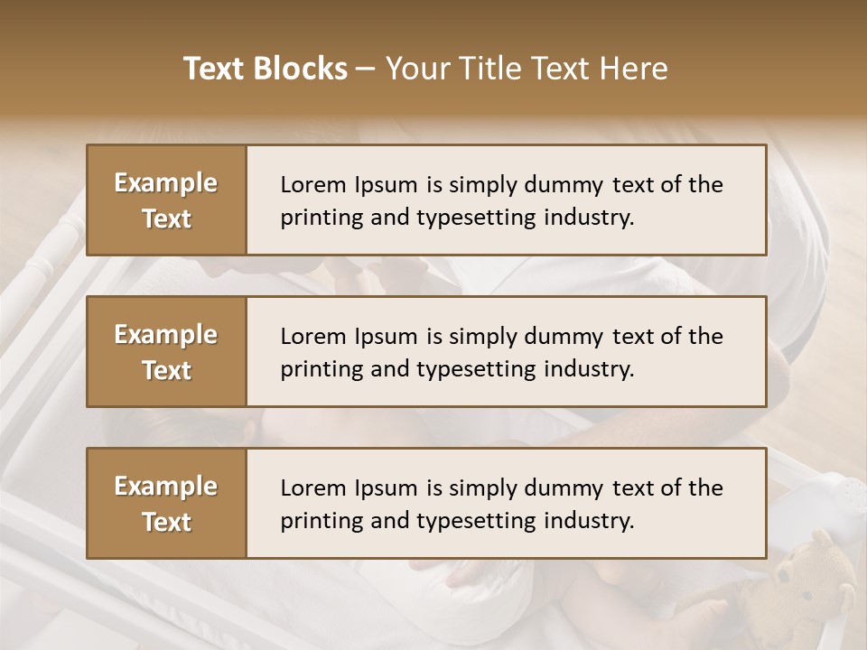 A Young Father Is Changing His Baby Daughter's Diaper. They Are Looking At Each Other. Square Framed Shot. PowerPoint Template