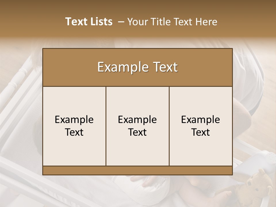 A Young Father Is Changing His Baby Daughter's Diaper. They Are Looking At Each Other. Square Framed Shot. PowerPoint Template