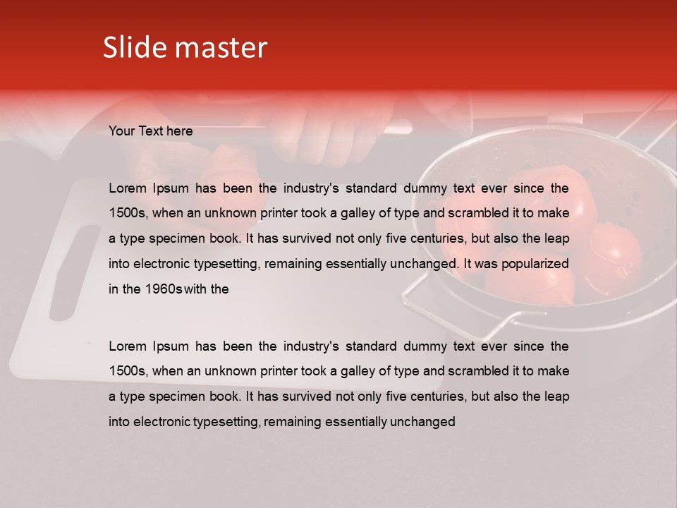 Chef Is Peeling Boiled Tomatos PowerPoint Template