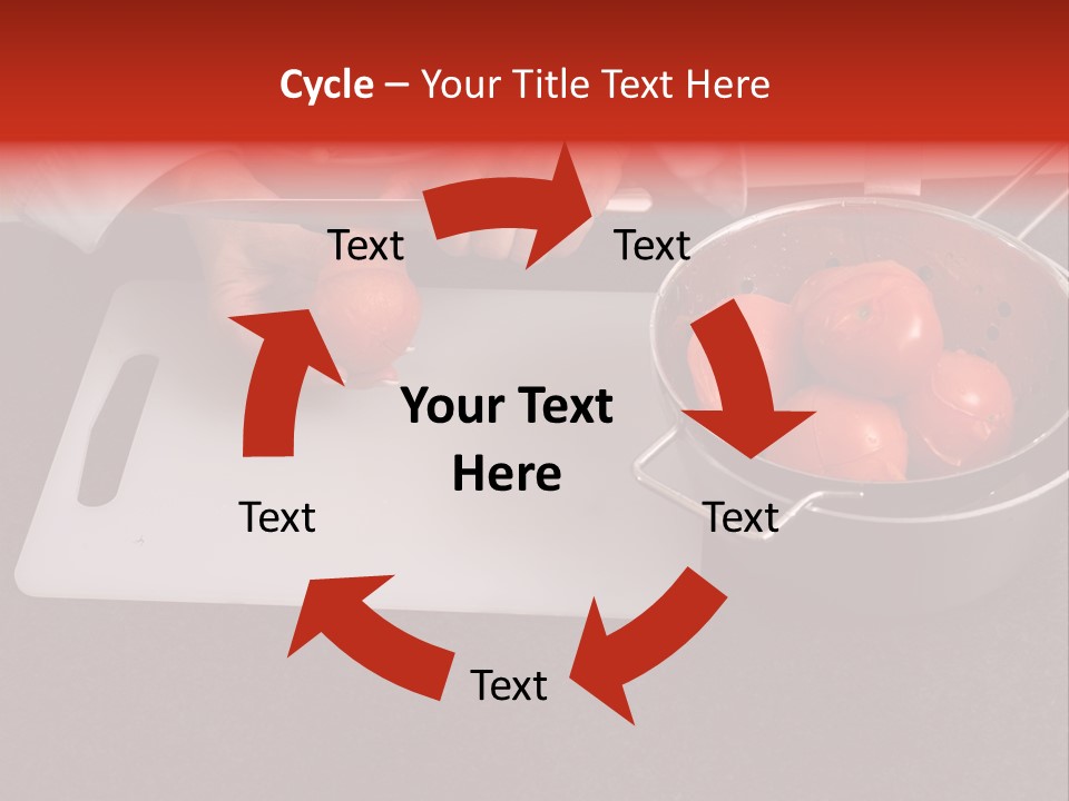 Chef Is Peeling Boiled Tomatos PowerPoint Template