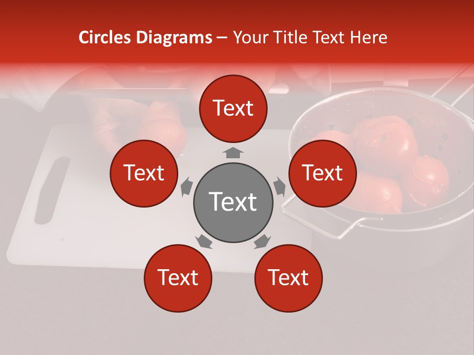 Chef Is Peeling Boiled Tomatos PowerPoint Template