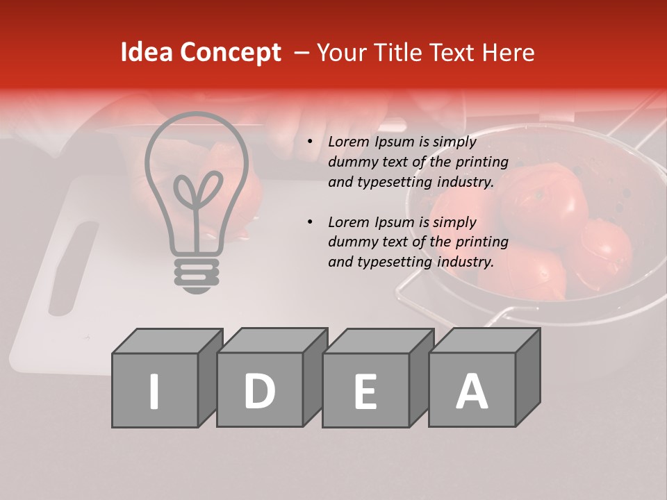 Chef Is Peeling Boiled Tomatos PowerPoint Template