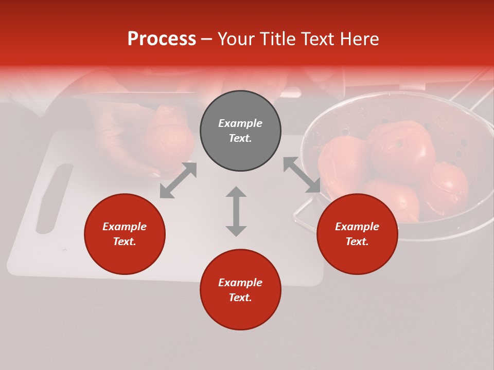 Chef Is Peeling Boiled Tomatos PowerPoint Template