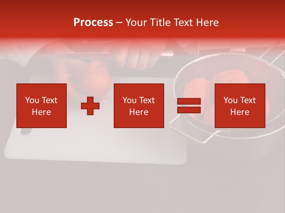 Chef Is Peeling Boiled Tomatos PowerPoint Template