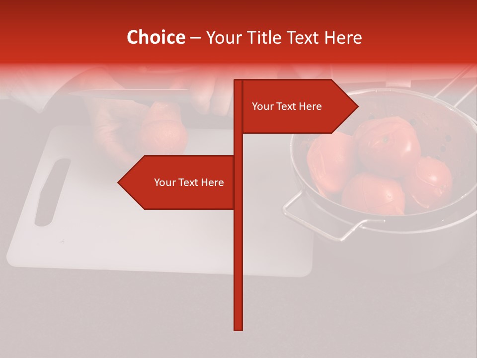 Chef Is Peeling Boiled Tomatos PowerPoint Template