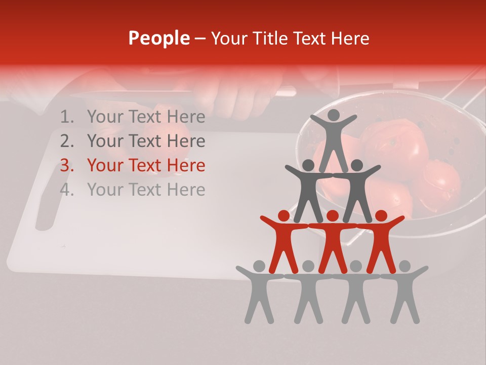 Chef Is Peeling Boiled Tomatos PowerPoint Template