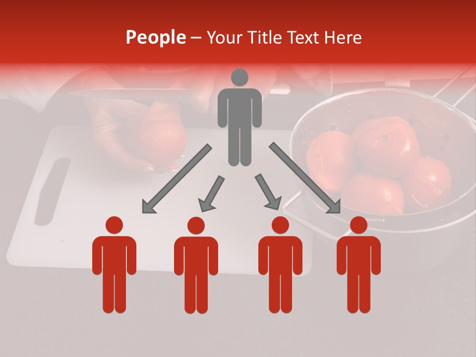 Chef Is Peeling Boiled Tomatos PowerPoint Template