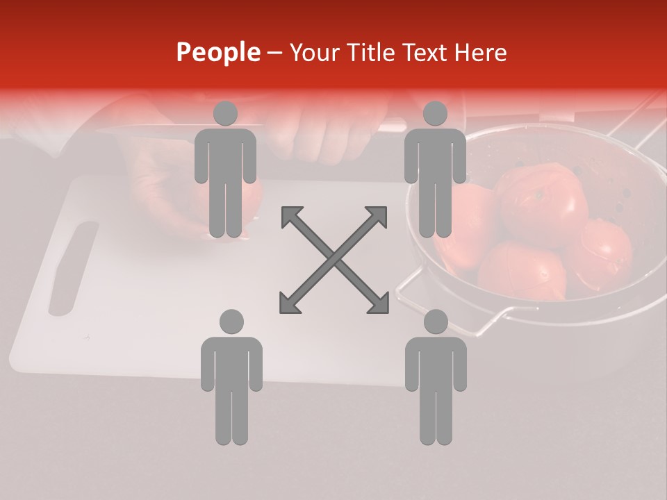 Chef Is Peeling Boiled Tomatos PowerPoint Template