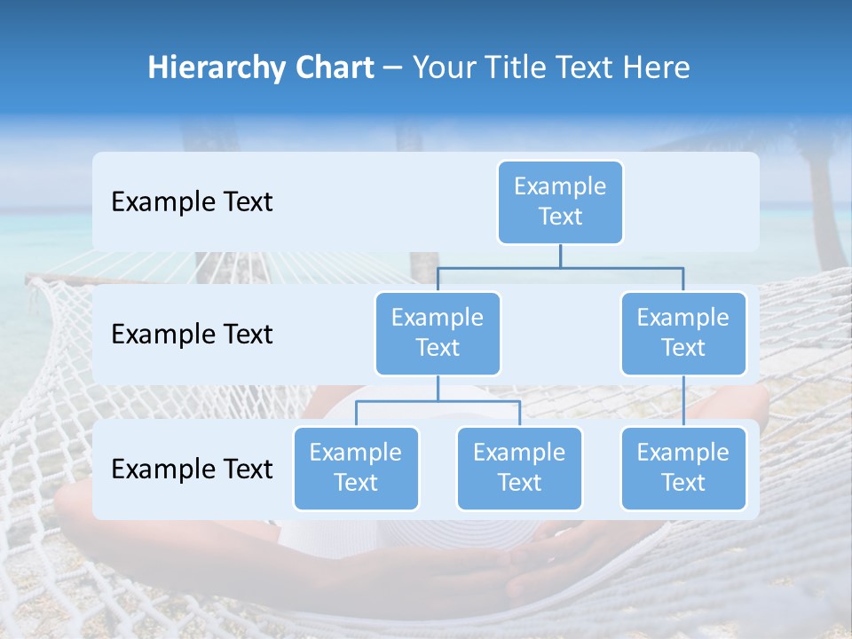 Woman Relaxing On Hammock With White Hat Sunbathing On Vacation PowerPoint Template