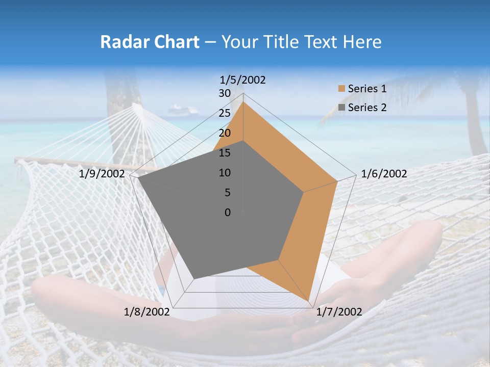 Woman Relaxing On Hammock With White Hat Sunbathing On Vacation PowerPoint Template