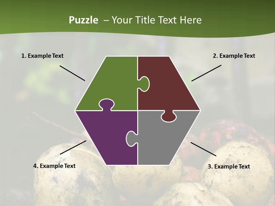 A First Harvest Of Organically Grown New Potatoes, Freshly Dug From The Ground Lying On Top Of The Soil, With A Garden Fork In The Background. PowerPoint Template