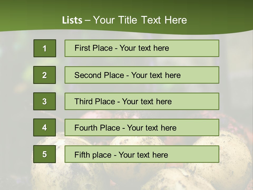A First Harvest Of Organically Grown New Potatoes, Freshly Dug From The Ground Lying On Top Of The Soil, With A Garden Fork In The Background. PowerPoint Template