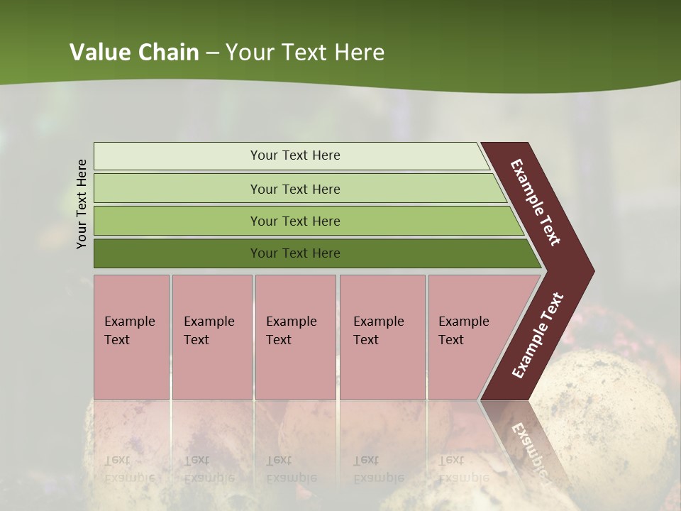 A First Harvest Of Organically Grown New Potatoes, Freshly Dug From The Ground Lying On Top Of The Soil, With A Garden Fork In The Background. PowerPoint Template