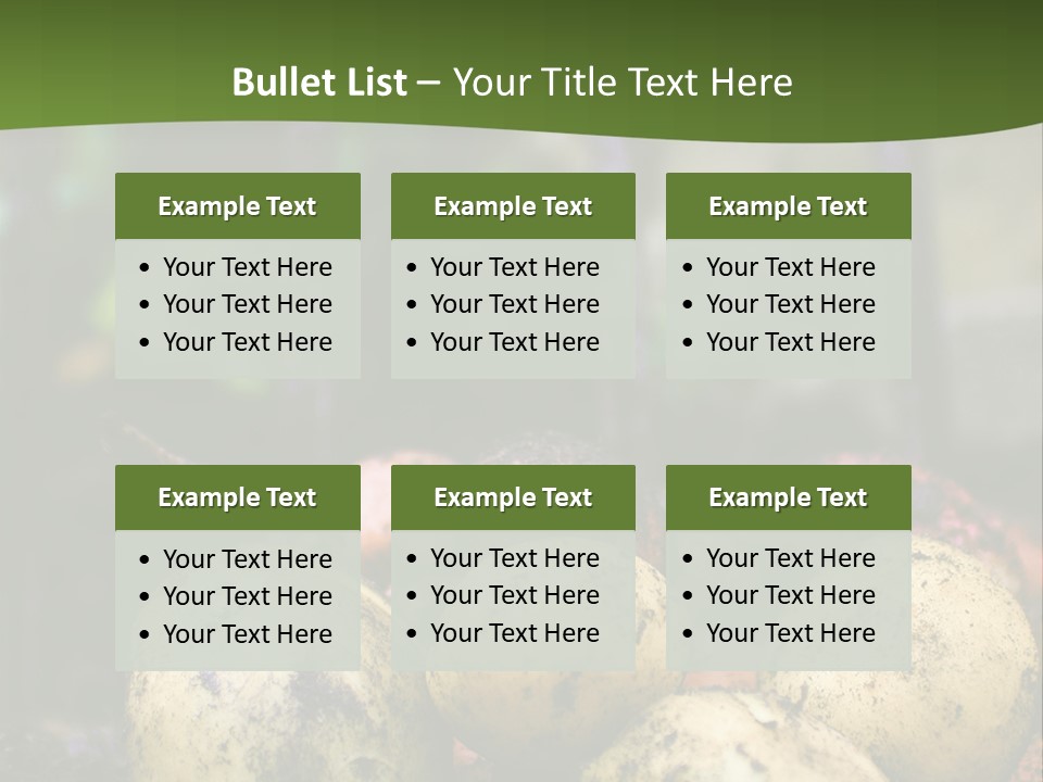 A First Harvest Of Organically Grown New Potatoes, Freshly Dug From The Ground Lying On Top Of The Soil, With A Garden Fork In The Background. PowerPoint Template
