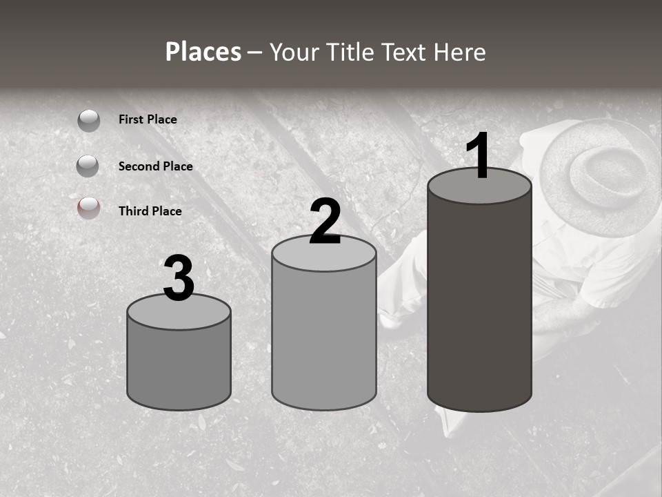 Old Man Sitting On Steps Alone, Hdr Image PowerPoint Template