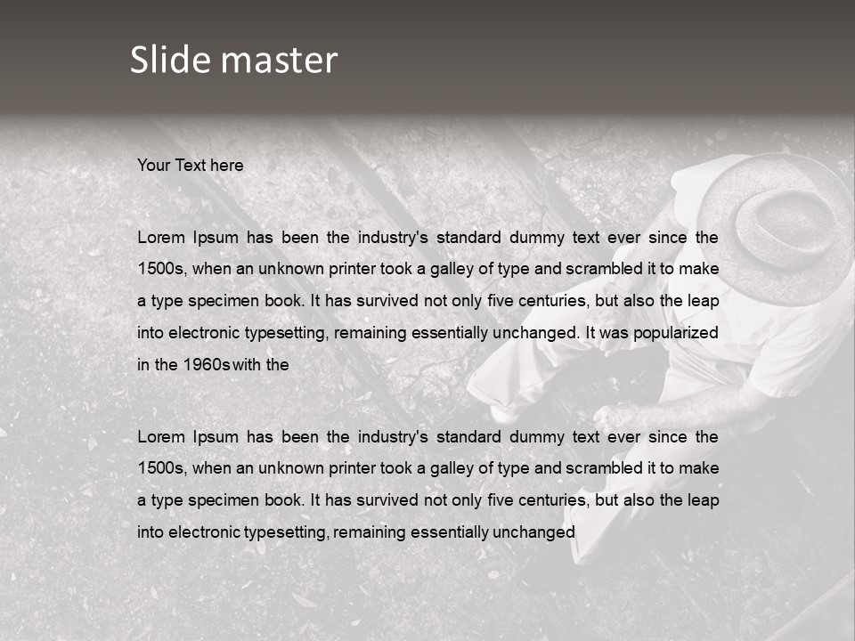 Old Man Sitting On Steps Alone, Hdr Image PowerPoint Template