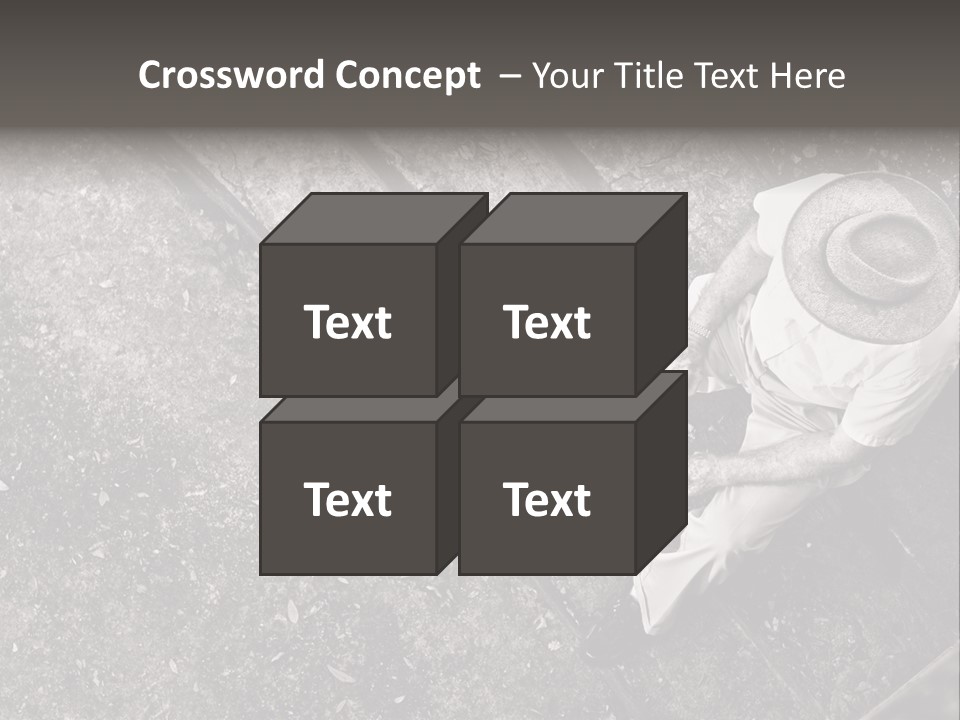 Old Man Sitting On Steps Alone, Hdr Image PowerPoint Template