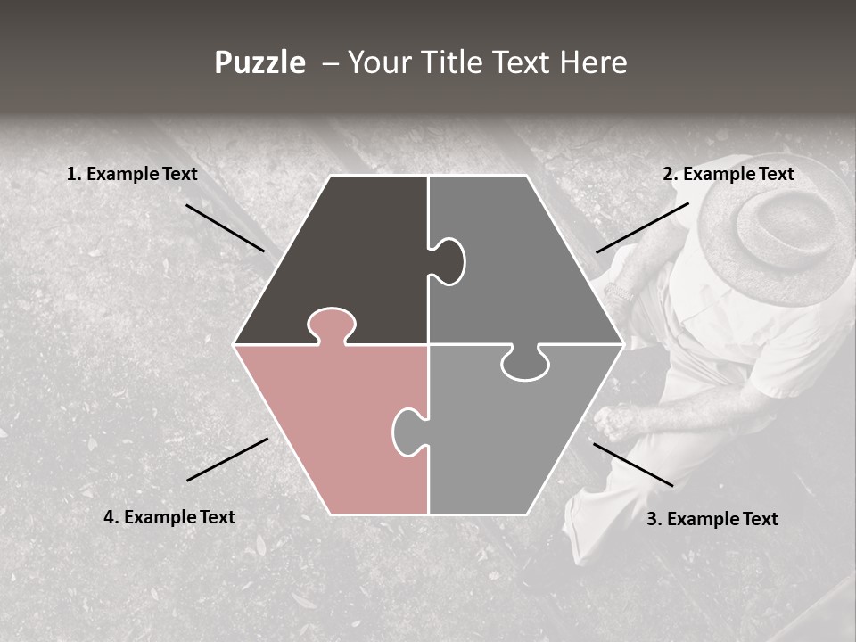 Old Man Sitting On Steps Alone, Hdr Image PowerPoint Template