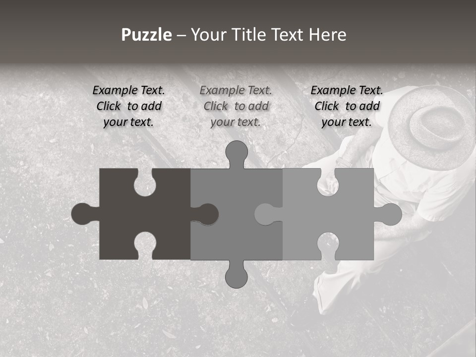 Old Man Sitting On Steps Alone, Hdr Image PowerPoint Template