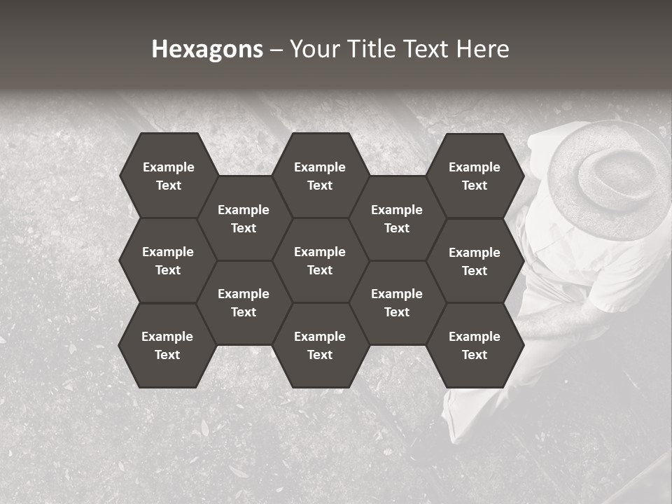 Old Man Sitting On Steps Alone, Hdr Image PowerPoint Template