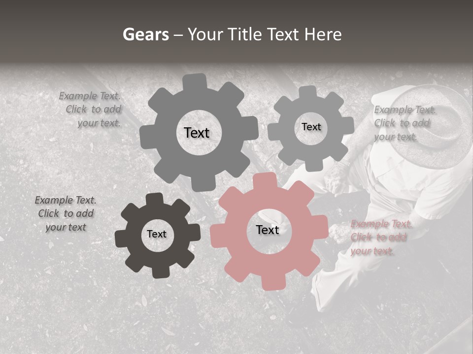 Old Man Sitting On Steps Alone, Hdr Image PowerPoint Template