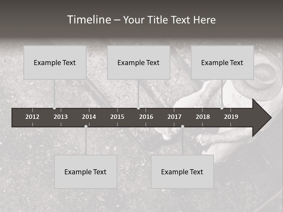 Old Man Sitting On Steps Alone, Hdr Image PowerPoint Template