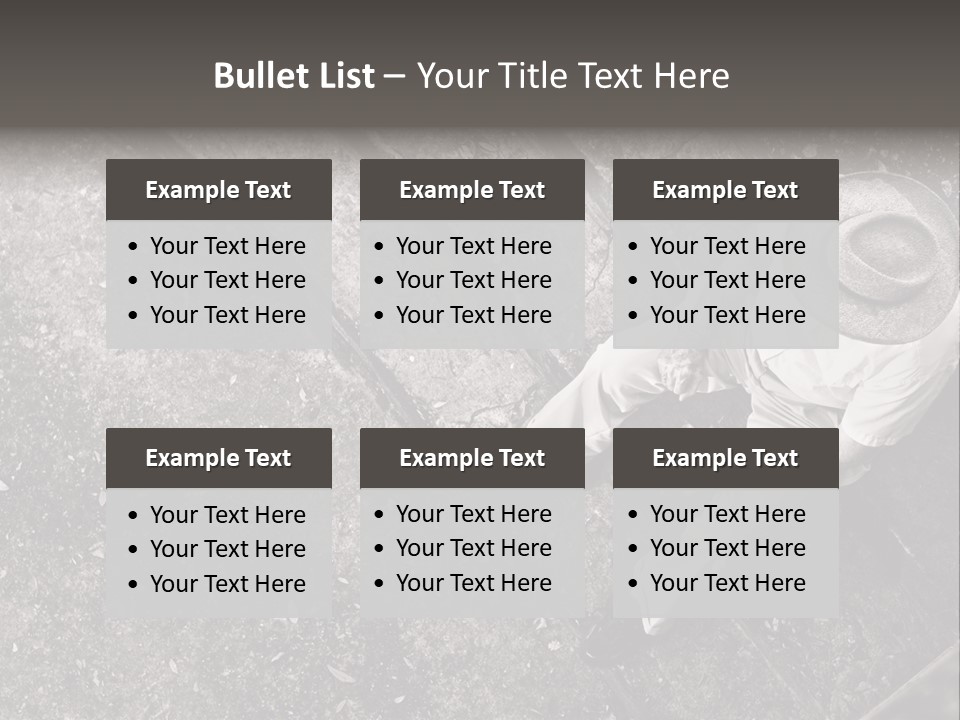 Old Man Sitting On Steps Alone, Hdr Image PowerPoint Template