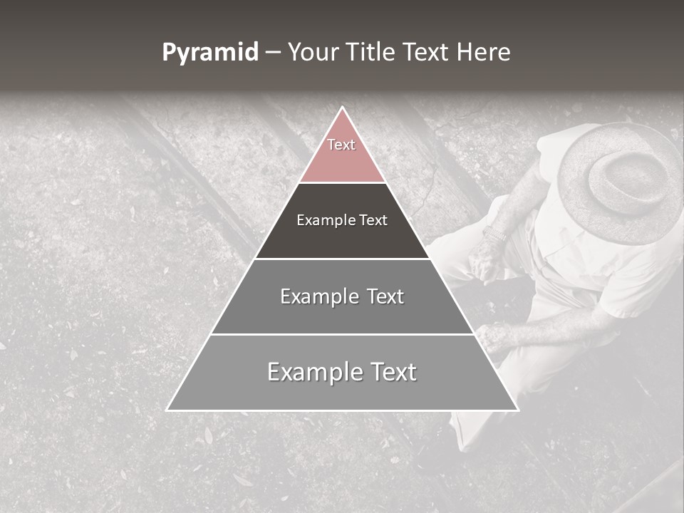 Old Man Sitting On Steps Alone, Hdr Image PowerPoint Template