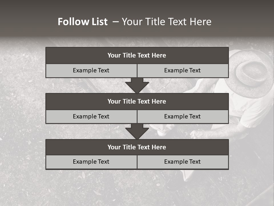 Old Man Sitting On Steps Alone, Hdr Image PowerPoint Template