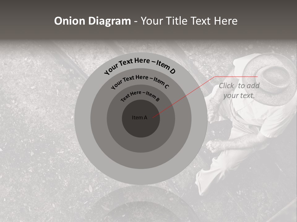 Old Man Sitting On Steps Alone, Hdr Image PowerPoint Template