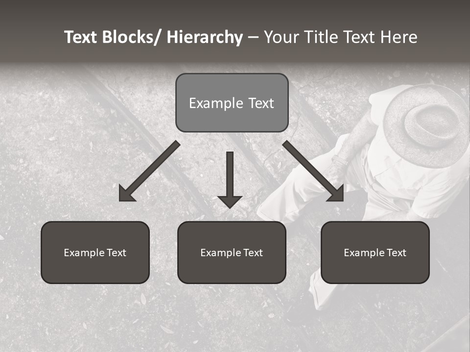 Old Man Sitting On Steps Alone, Hdr Image PowerPoint Template