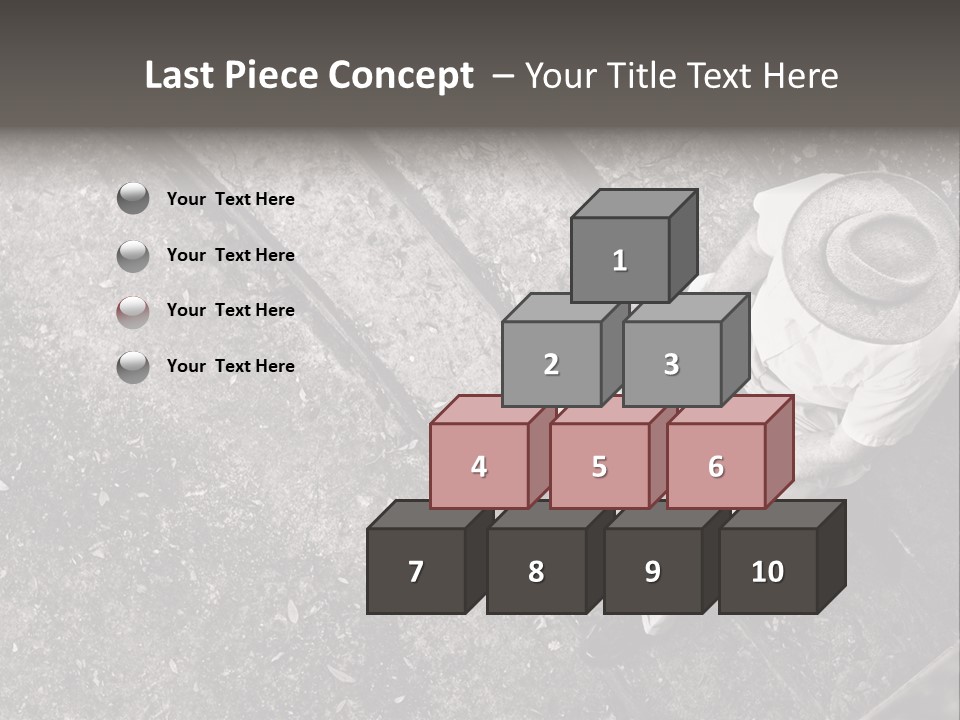 Old Man Sitting On Steps Alone, Hdr Image PowerPoint Template