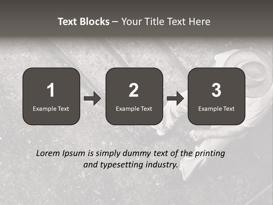 Old Man Sitting On Steps Alone, Hdr Image PowerPoint Template