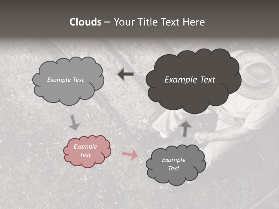 Old Man Sitting On Steps Alone, Hdr Image PowerPoint Template