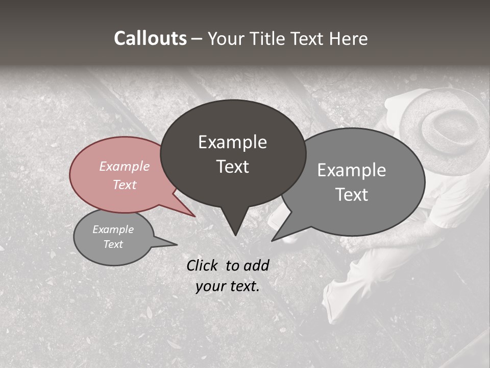 Old Man Sitting On Steps Alone, Hdr Image PowerPoint Template