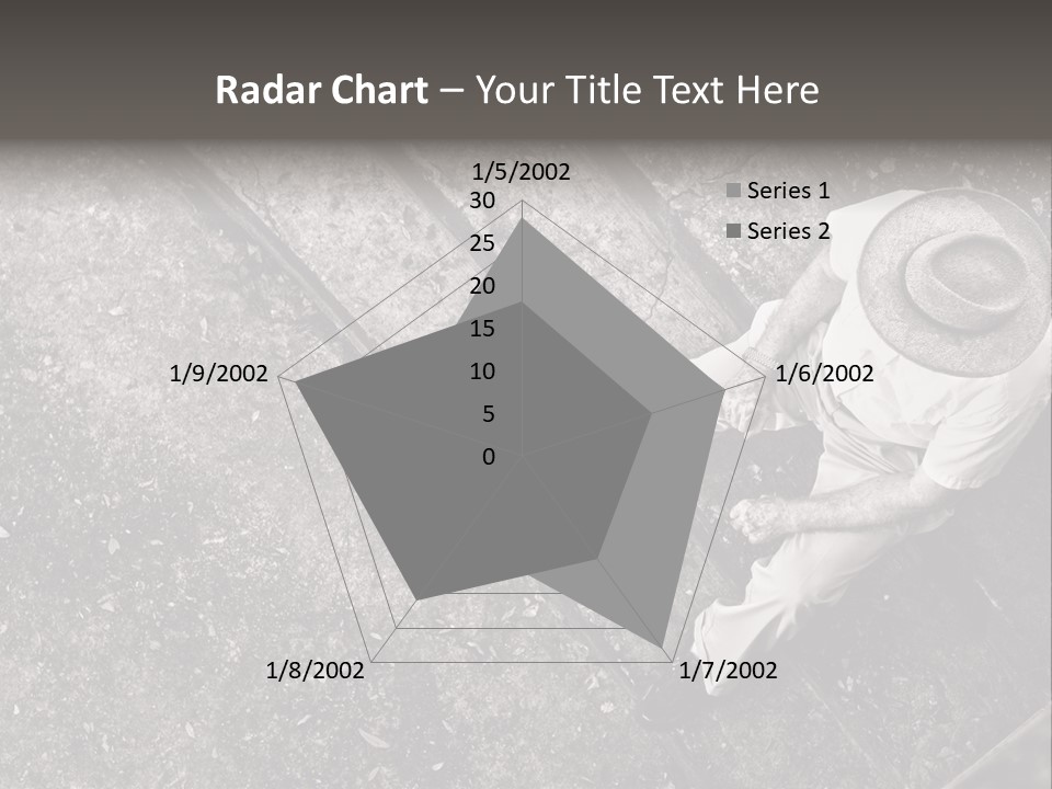 Old Man Sitting On Steps Alone, Hdr Image PowerPoint Template