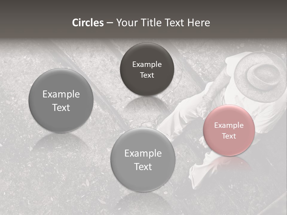 Old Man Sitting On Steps Alone, Hdr Image PowerPoint Template