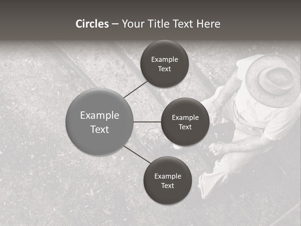 Old Man Sitting On Steps Alone, Hdr Image PowerPoint Template