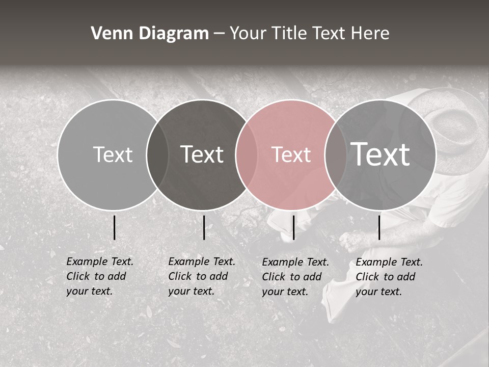 Old Man Sitting On Steps Alone, Hdr Image PowerPoint Template