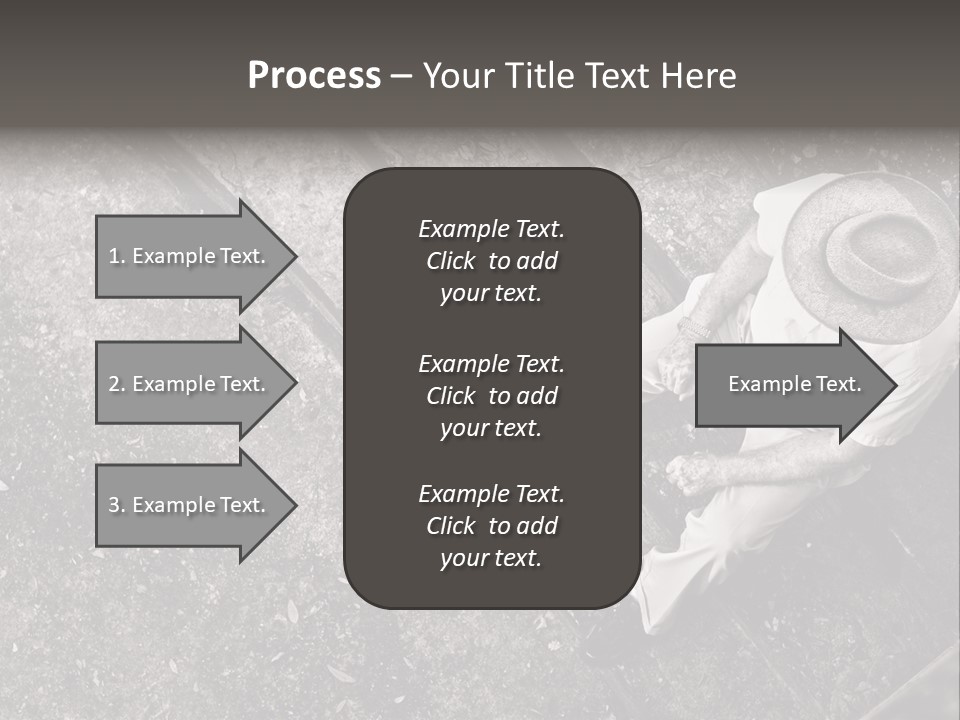 Old Man Sitting On Steps Alone, Hdr Image PowerPoint Template
