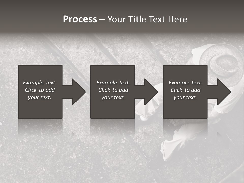 Old Man Sitting On Steps Alone, Hdr Image PowerPoint Template