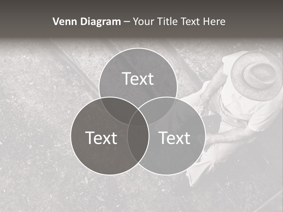 Old Man Sitting On Steps Alone, Hdr Image PowerPoint Template