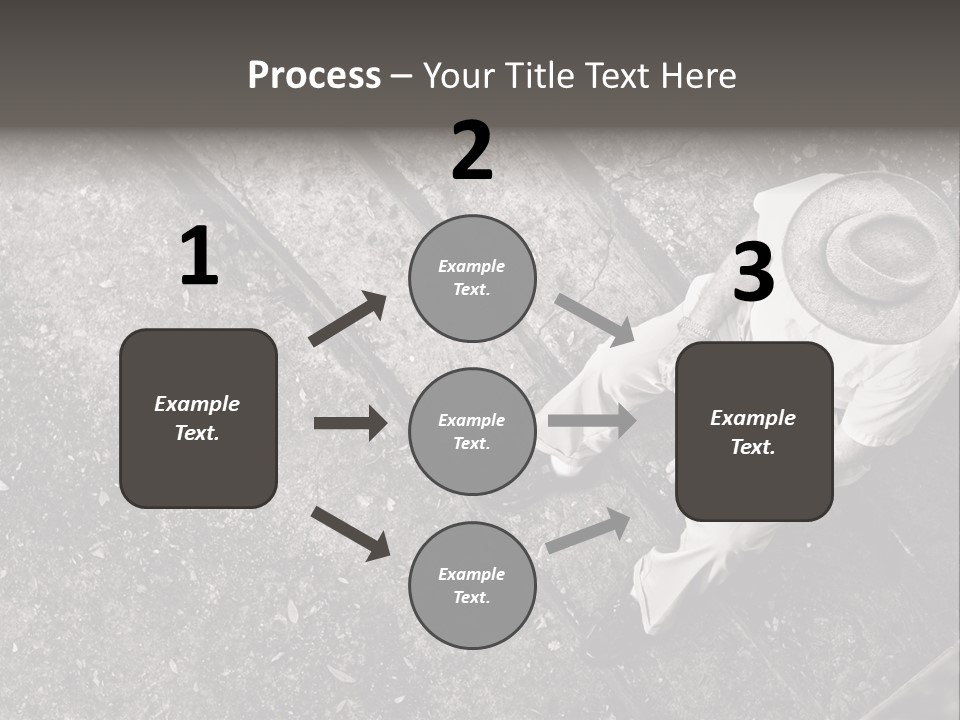 Old Man Sitting On Steps Alone, Hdr Image PowerPoint Template