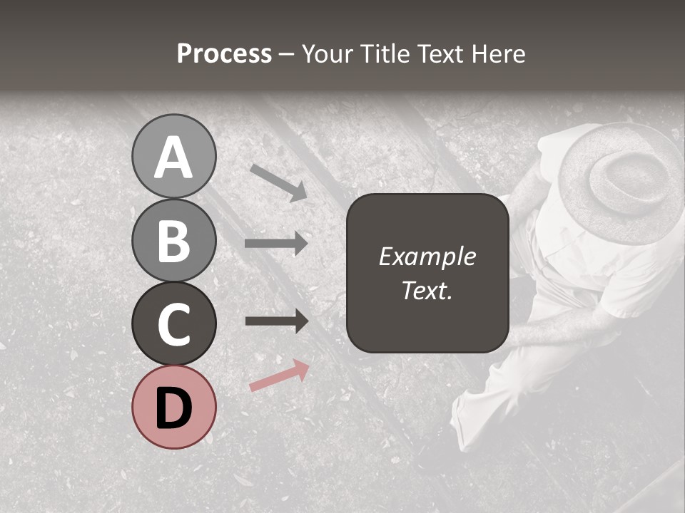 Old Man Sitting On Steps Alone, Hdr Image PowerPoint Template