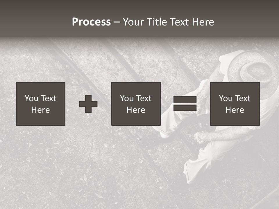 Old Man Sitting On Steps Alone, Hdr Image PowerPoint Template