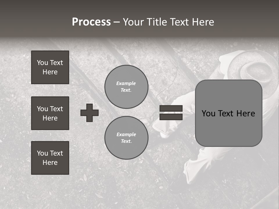 Old Man Sitting On Steps Alone, Hdr Image PowerPoint Template