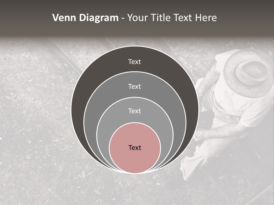 Old Man Sitting On Steps Alone, Hdr Image PowerPoint Template
