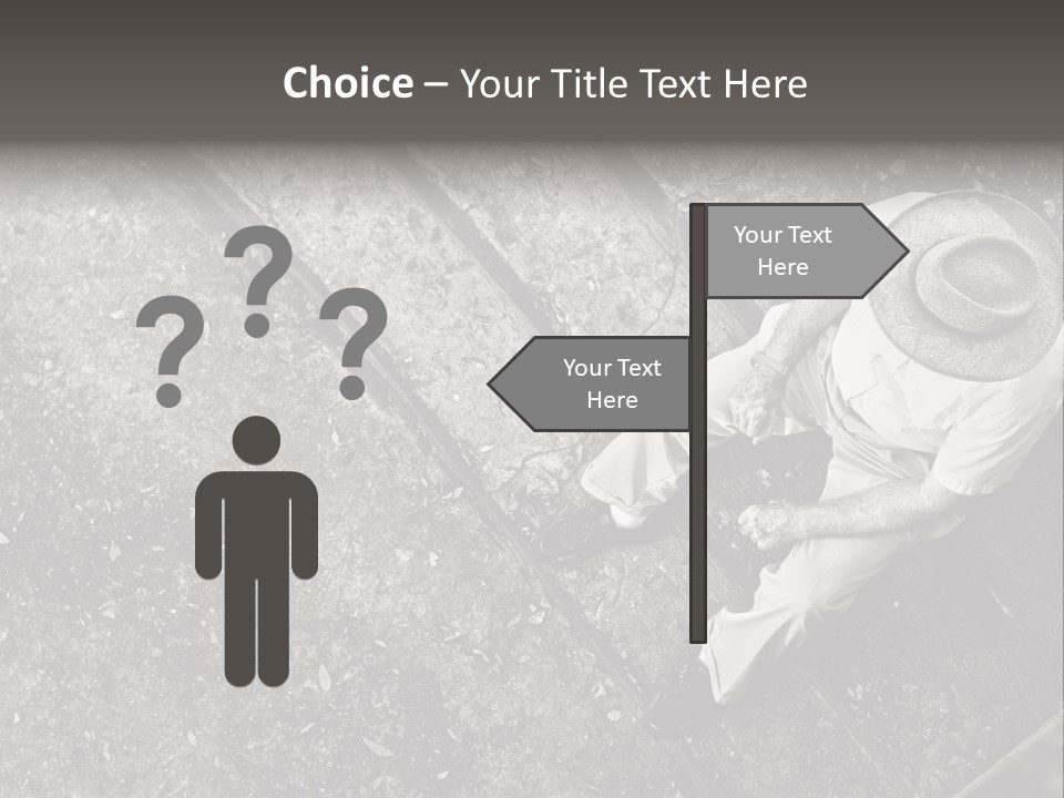 Old Man Sitting On Steps Alone, Hdr Image PowerPoint Template