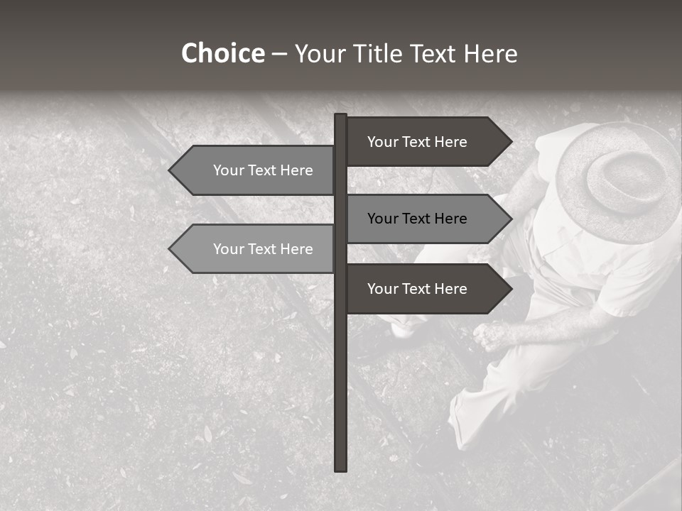 Old Man Sitting On Steps Alone, Hdr Image PowerPoint Template