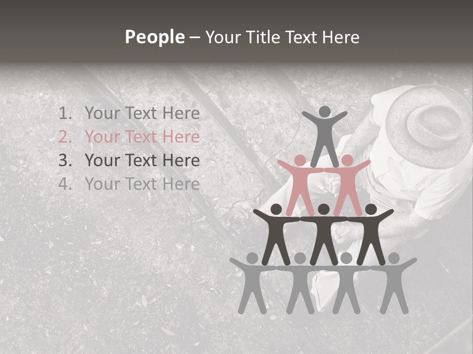 Old Man Sitting On Steps Alone, Hdr Image PowerPoint Template